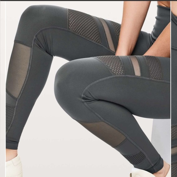 Lululemon Wunder Under High-Rise Tight *Mix & Mesh 28" Melanite size 6 - Picture 1 of 5